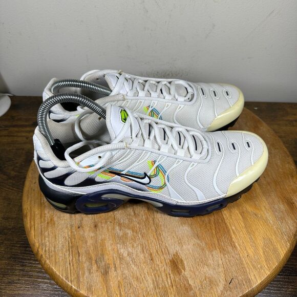 Nike Air Max Plus White Layered Swoosh Women's Size 8.5 Shoes DV7140-100 - Picture 1 of 9